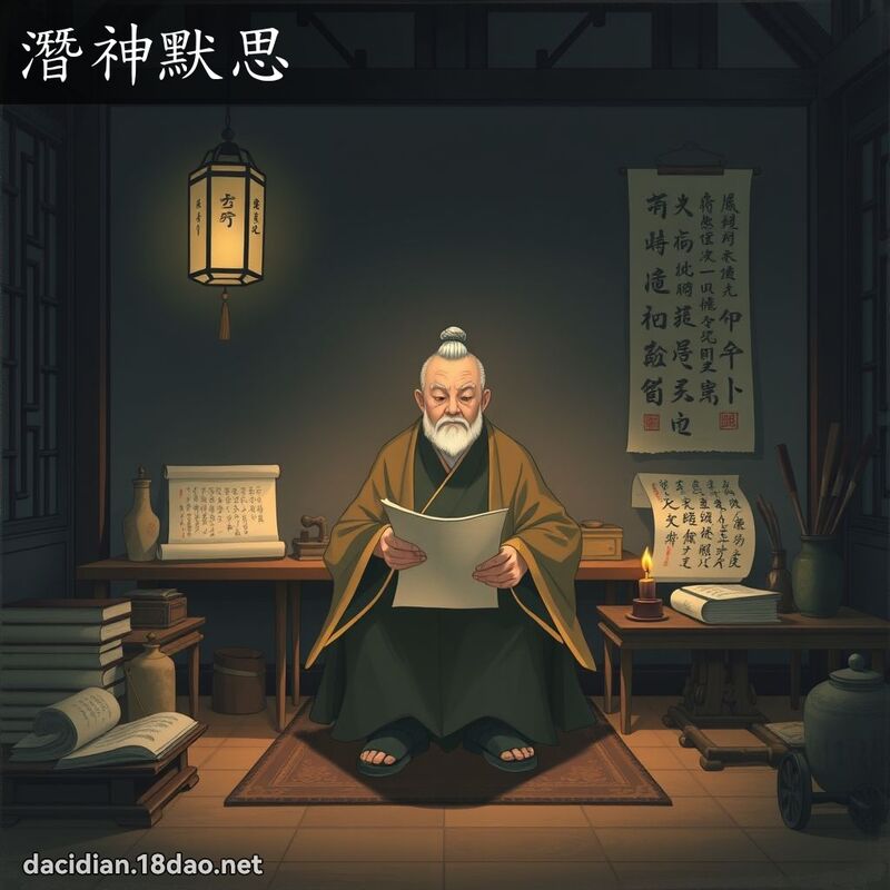 潜神默思 - 国语大辞典配图