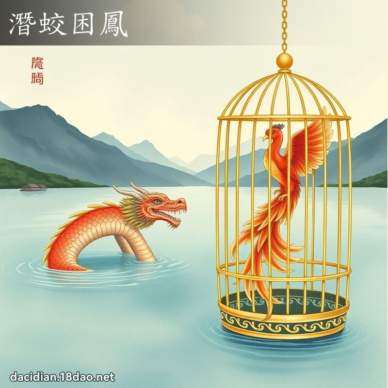 潜蛟困凤 - 国语大辞典配图