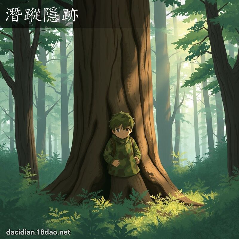 潛蹤隱跡 - 國語大辭典配圖