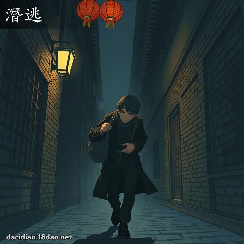 潛逃 - 國語大辭典配圖