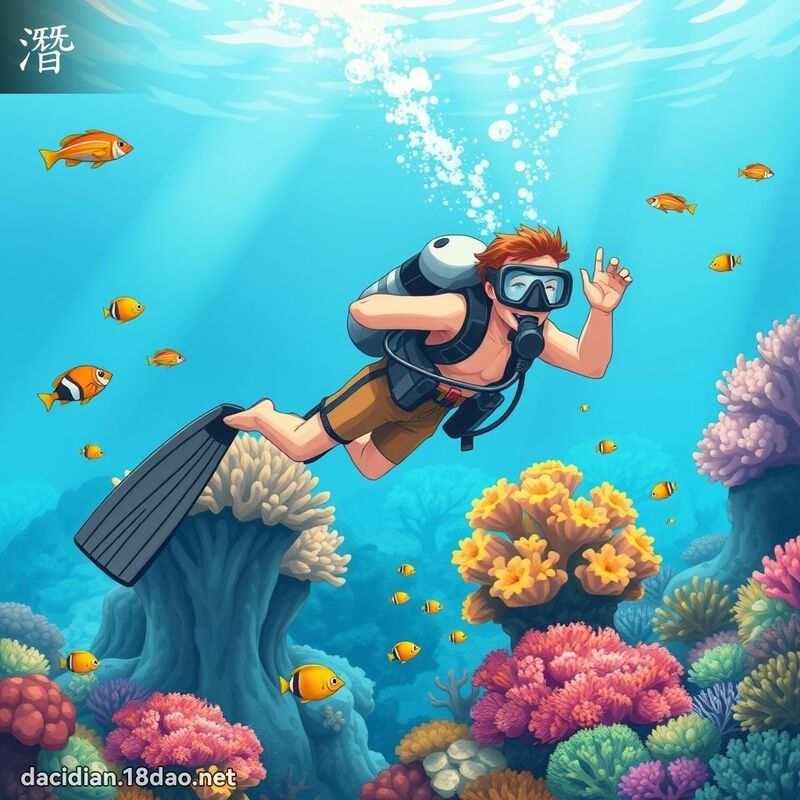 潛 - 國語大辭典配圖