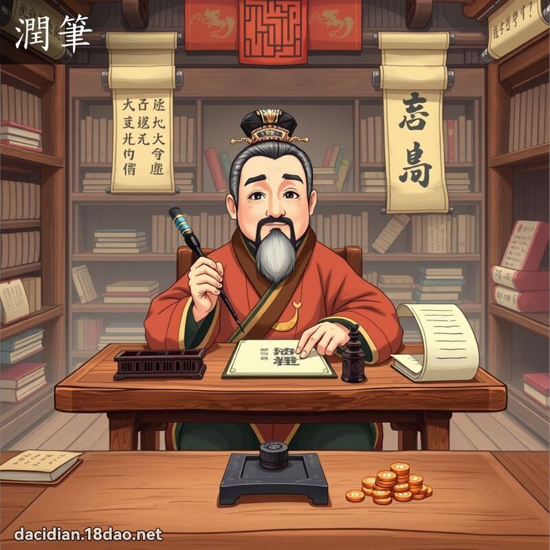 潤筆 - 國語大辭典配圖