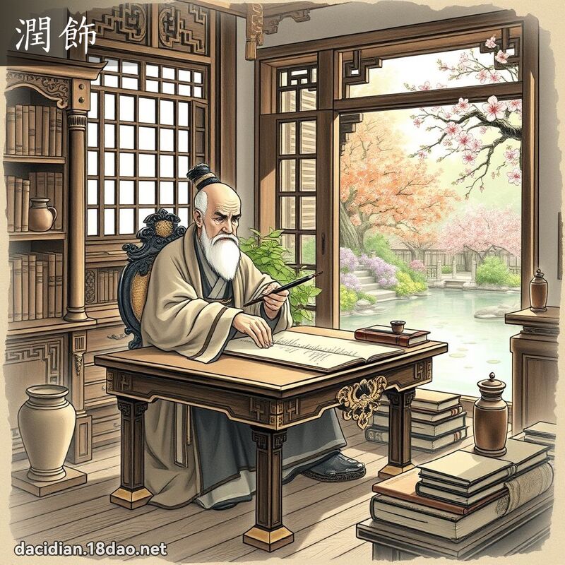 潤飾 - 國語大辭典配圖