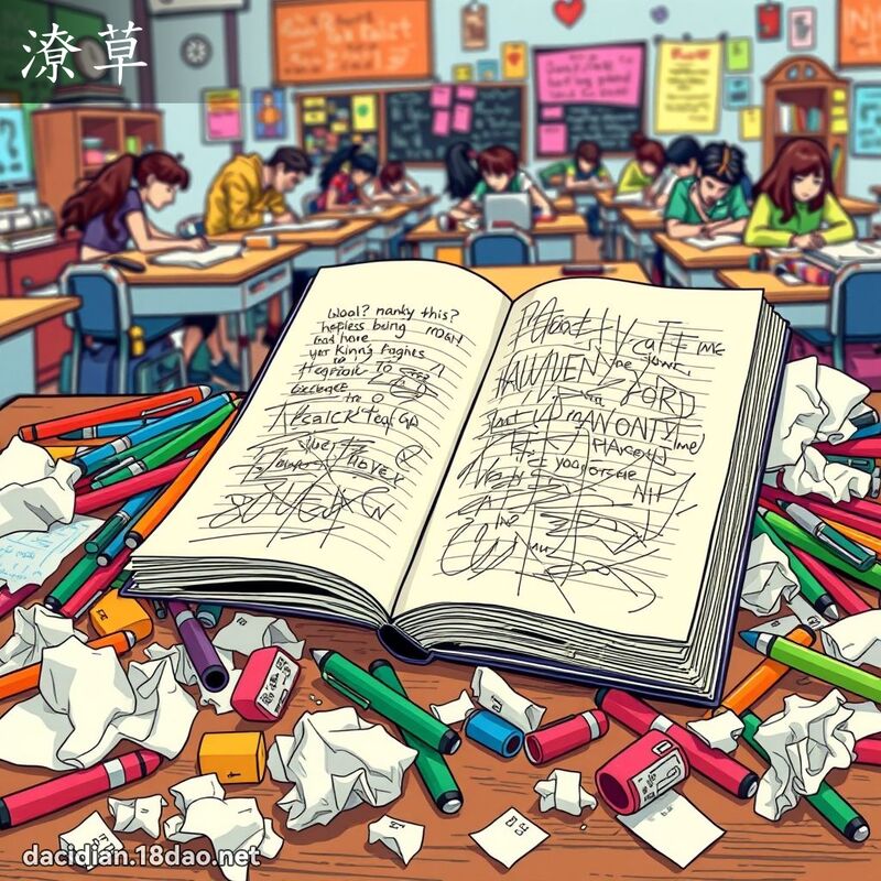潦草 - 國語大辭典配圖