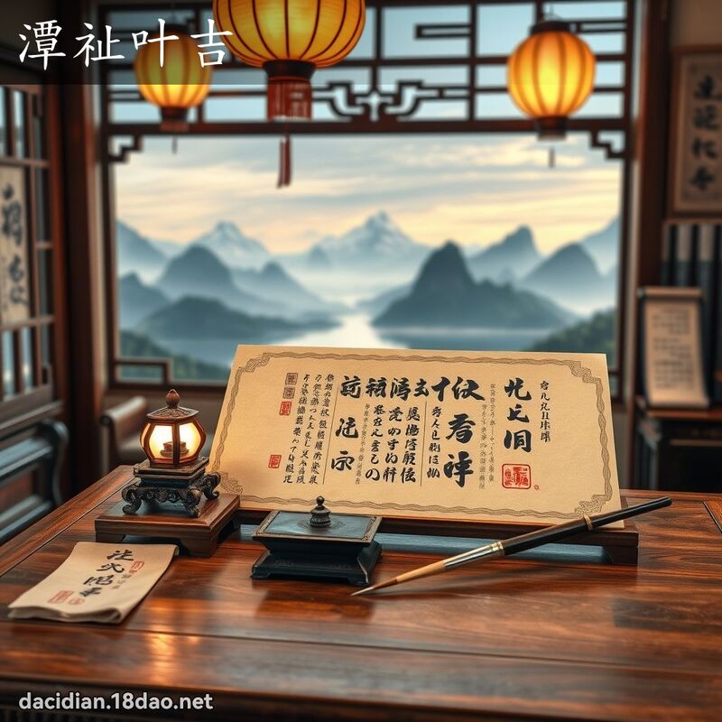潭祉叶吉 - 國語大辭典配圖