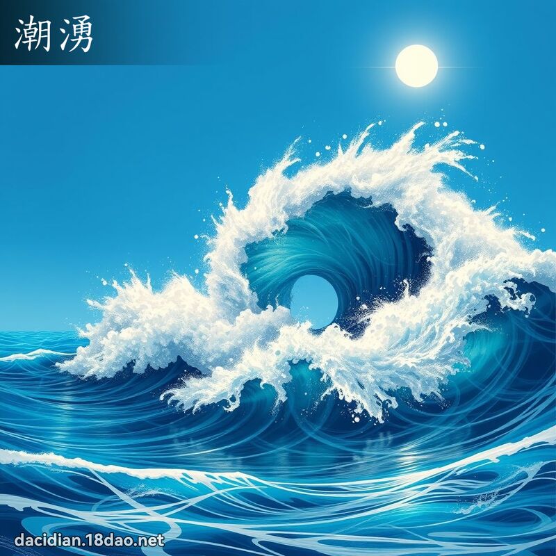 潮湧 - 國語大辭典配圖