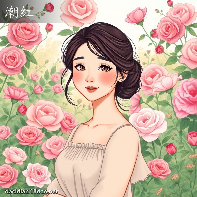 潮紅 - 國語大辭典配圖