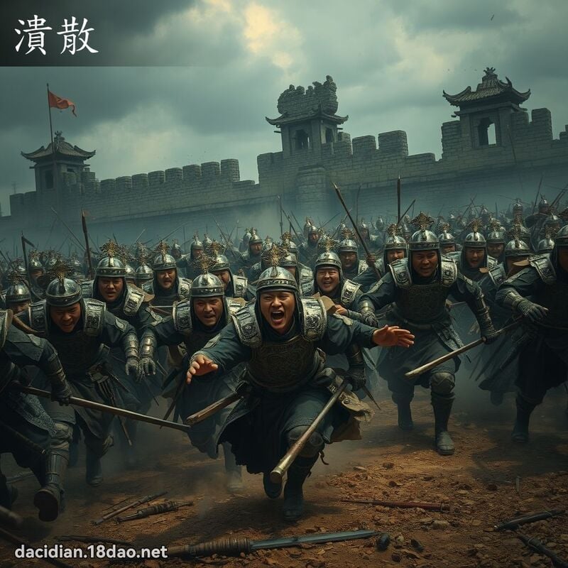 潰散 - 國語大辭典配圖