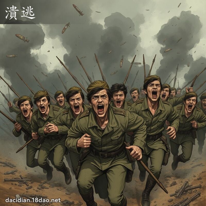 潰逃 - 國語大辭典配圖
