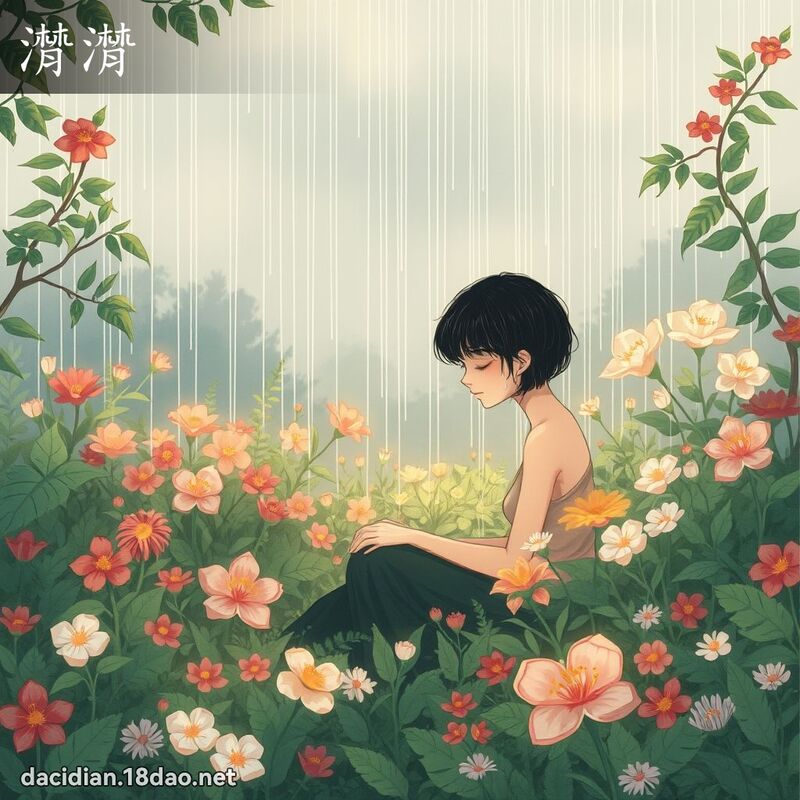 潸潸 - 國語大辭典配圖