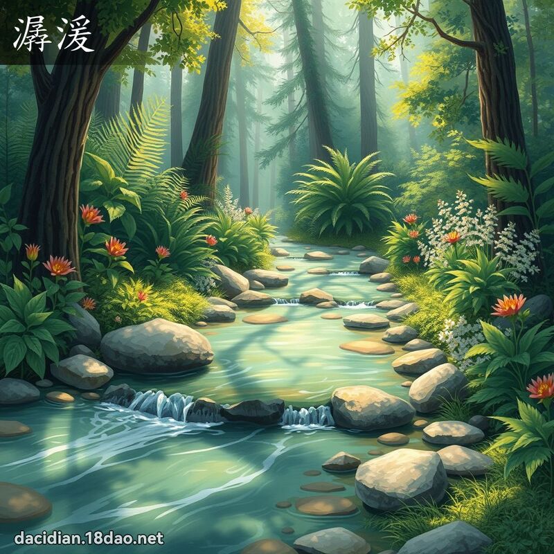 潺湲 - 國語大辭典配圖