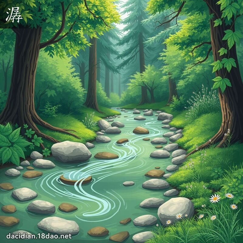 潺 - 國語大辭典配圖