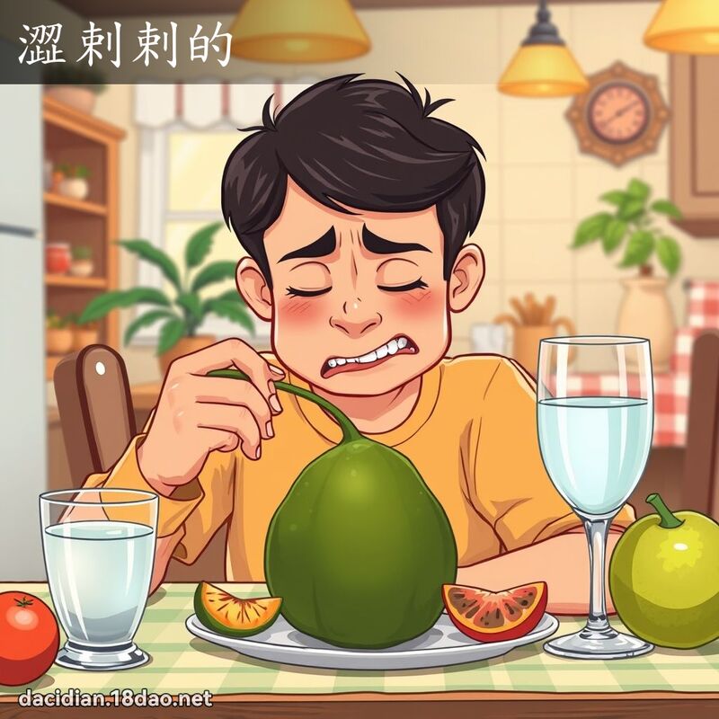 涩剌剌的 - 国语大辞典配图
