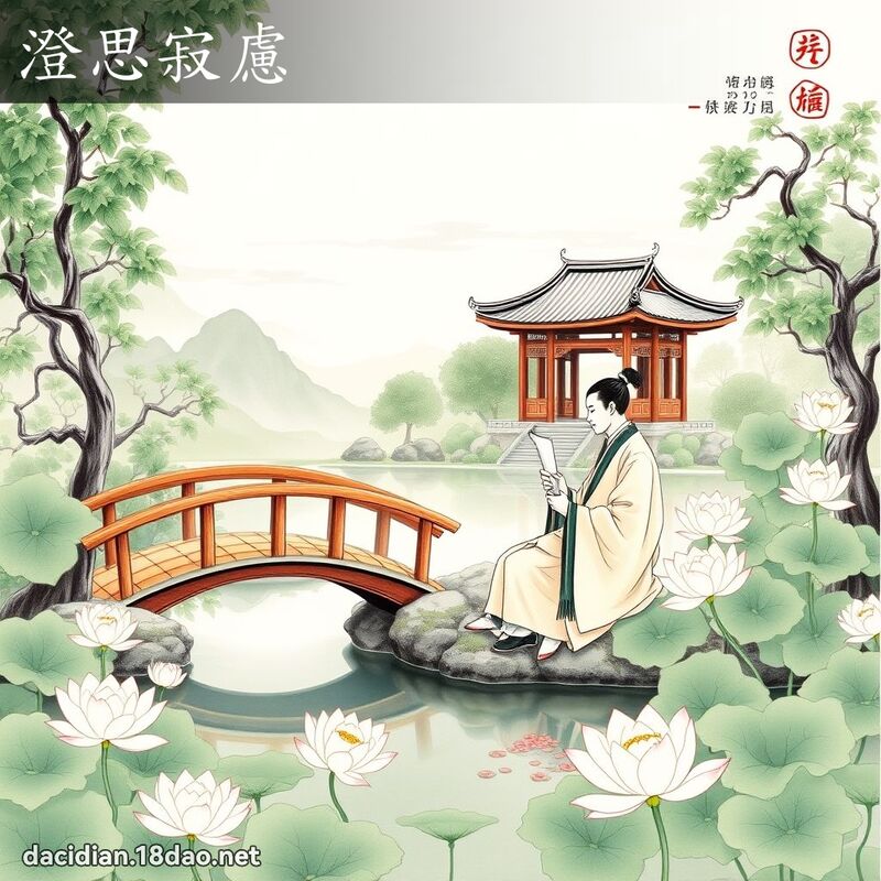 澄思寂慮 - 國語大辭典配圖
