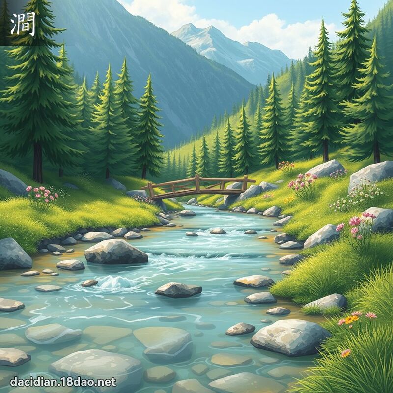 澗 - 國語大辭典配圖