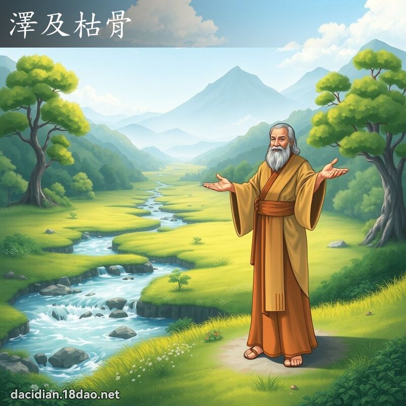 澤及枯骨 - 國語大辭典配圖
