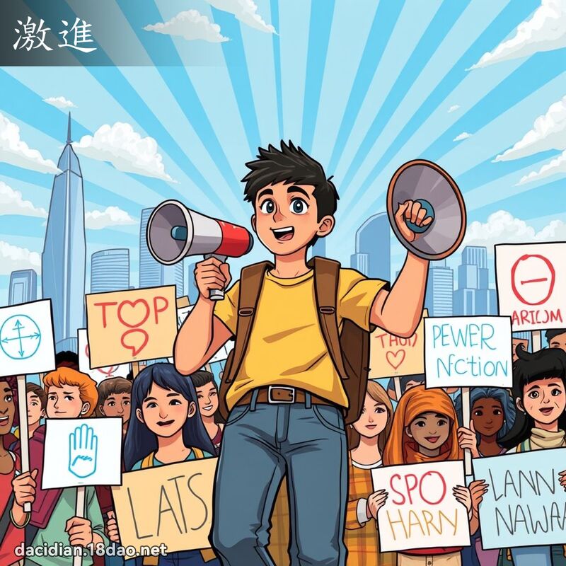 激進 - 國語大辭典配圖