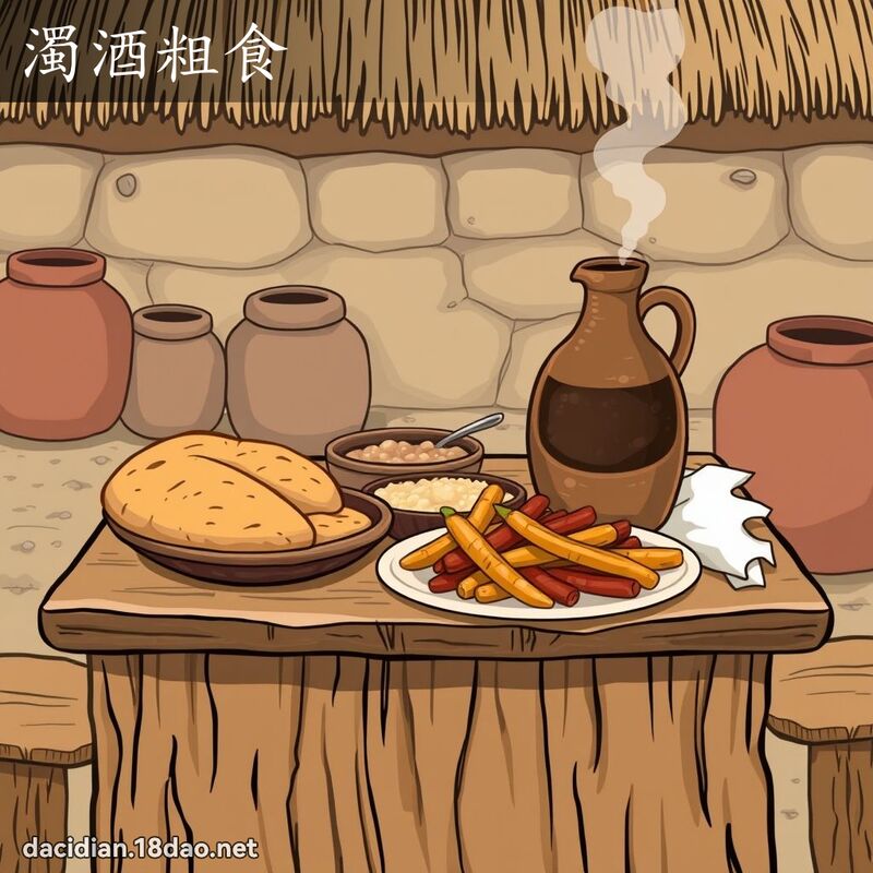 浊酒粗食 - 国语大辞典配图