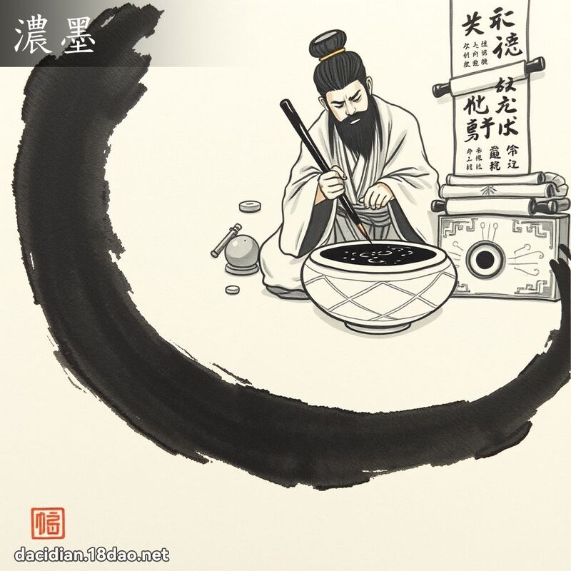 濃墨 - 國語大辭典配圖