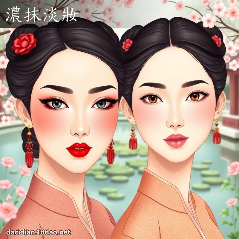 浓抹淡妆 - 国语大辞典配图