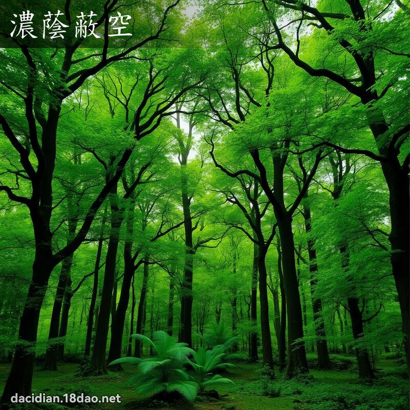 濃蔭蔽空 - 國語大辭典配圖