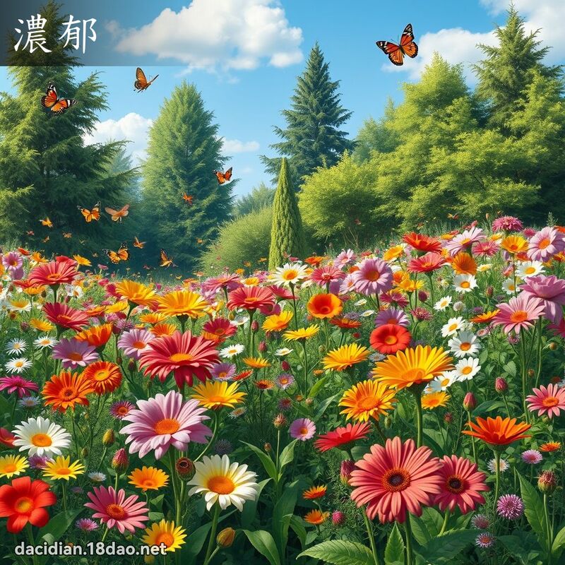 濃郁 - 國語大辭典配圖