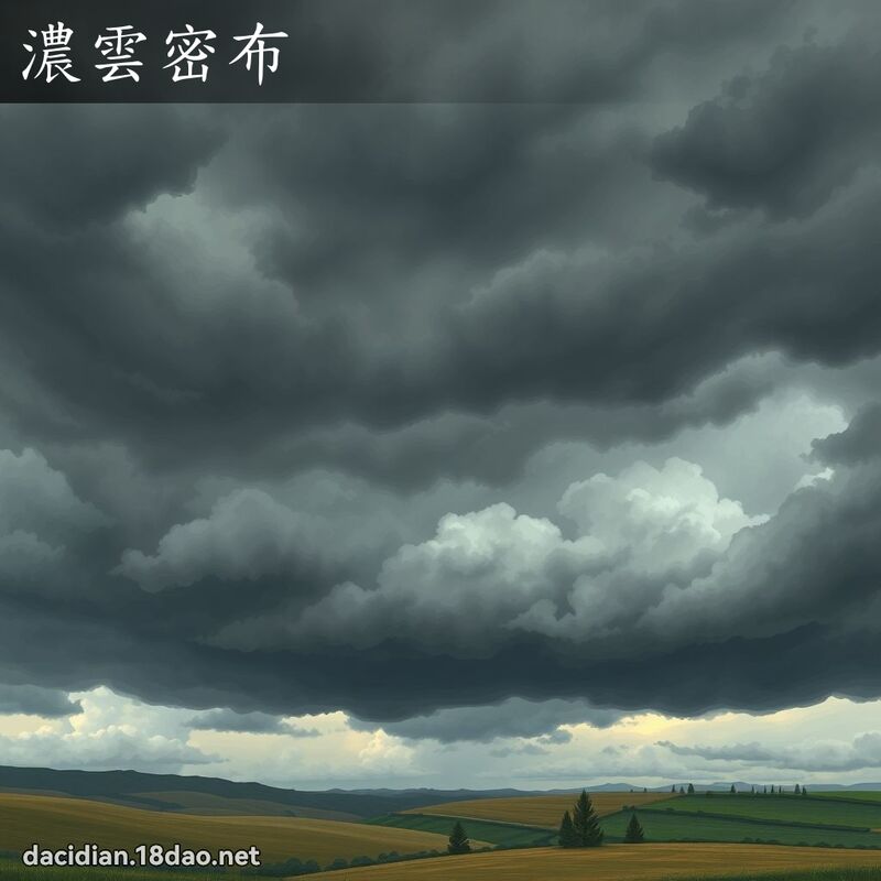 浓云密布 - 国语大辞典配图