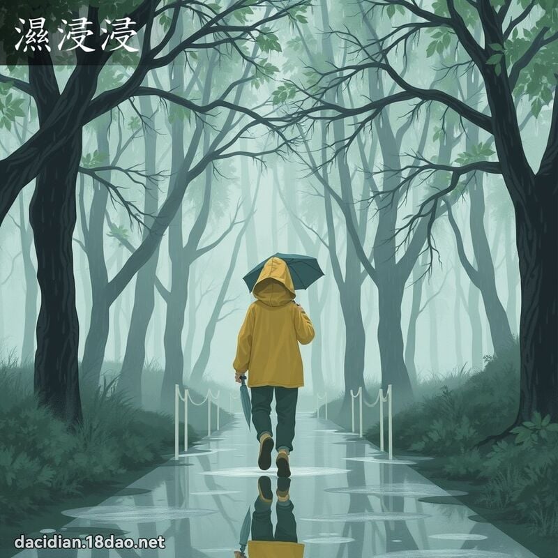 湿浸浸 - 国语大辞典配图