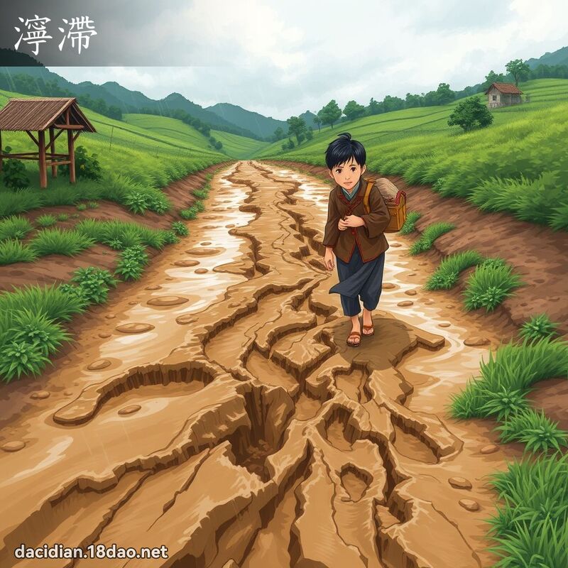 泞滯 - 国语大辞典配图