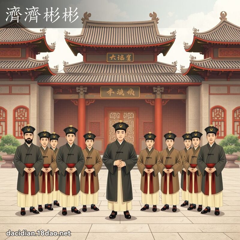 濟濟彬彬 - 國語大辭典配圖