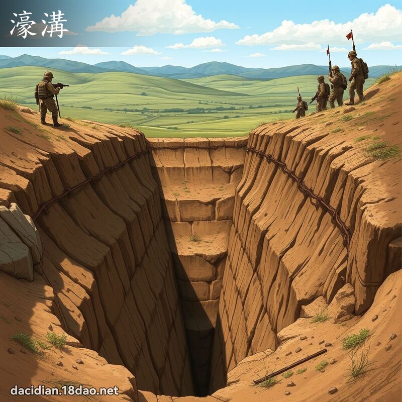濠溝 - 國語大辭典配圖