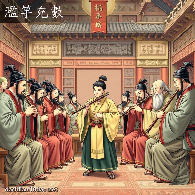 濫竽充數 - 國語大辭典配圖