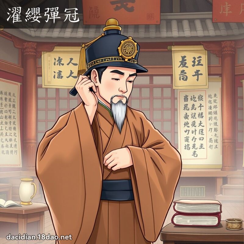 濯纓彈冠 - 國語大辭典配圖