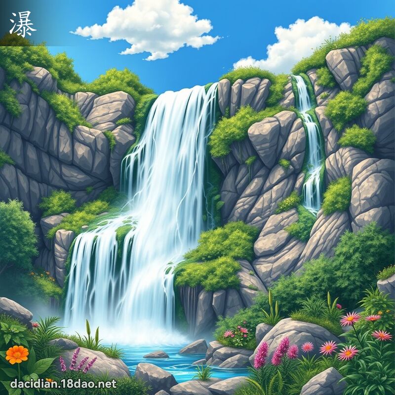 汉字: 瀑 (多音字)