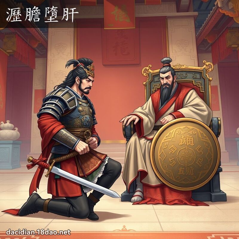 沥胆墮肝 - 国语大辞典配图