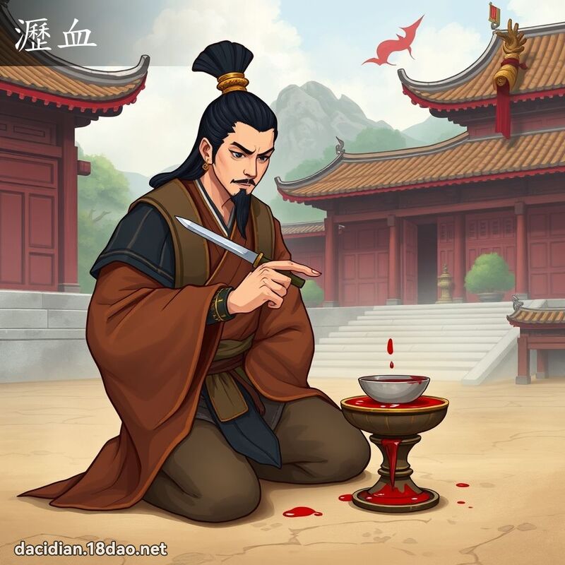 沥血 - 国语大辞典配图