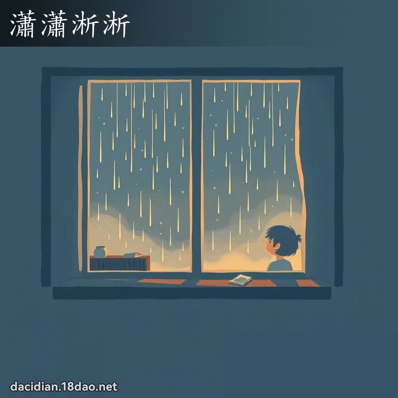 瀟瀟淅淅 - 国语大辞典配图