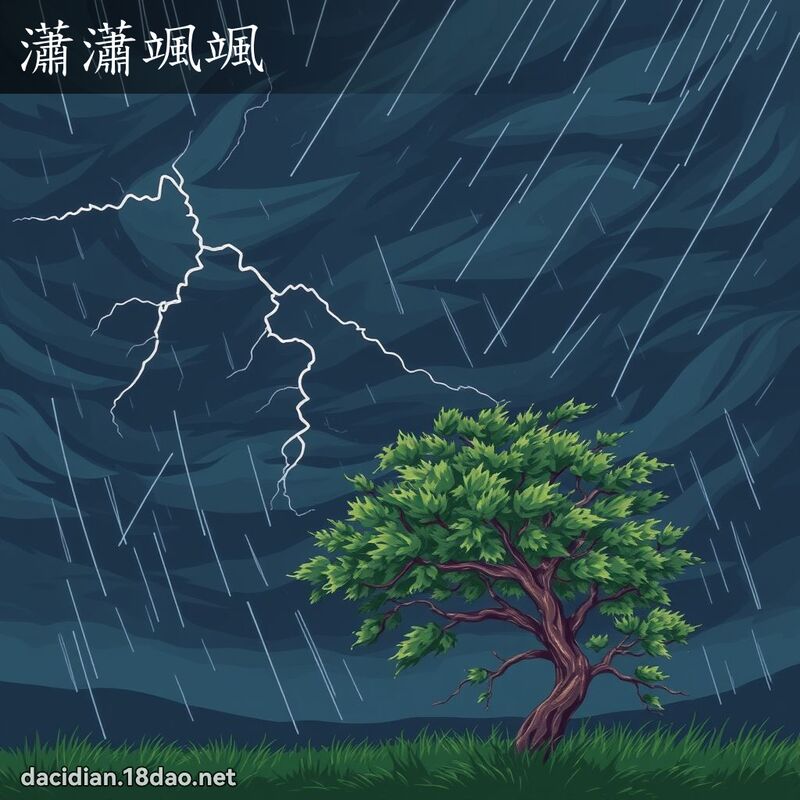 瀟瀟颯颯 - 国语大辞典配图