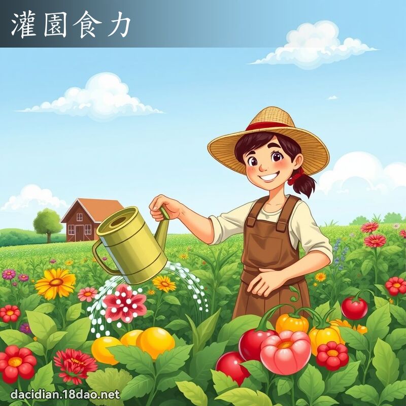 灌园食力 - 国语大辞典配图