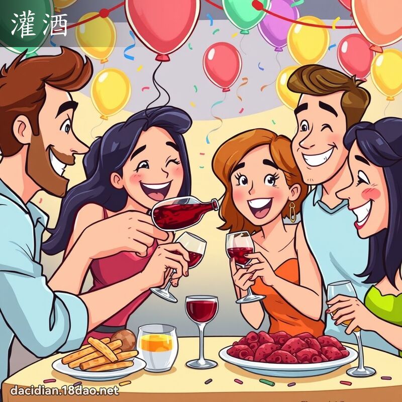 灌酒 - 國語大辭典配圖