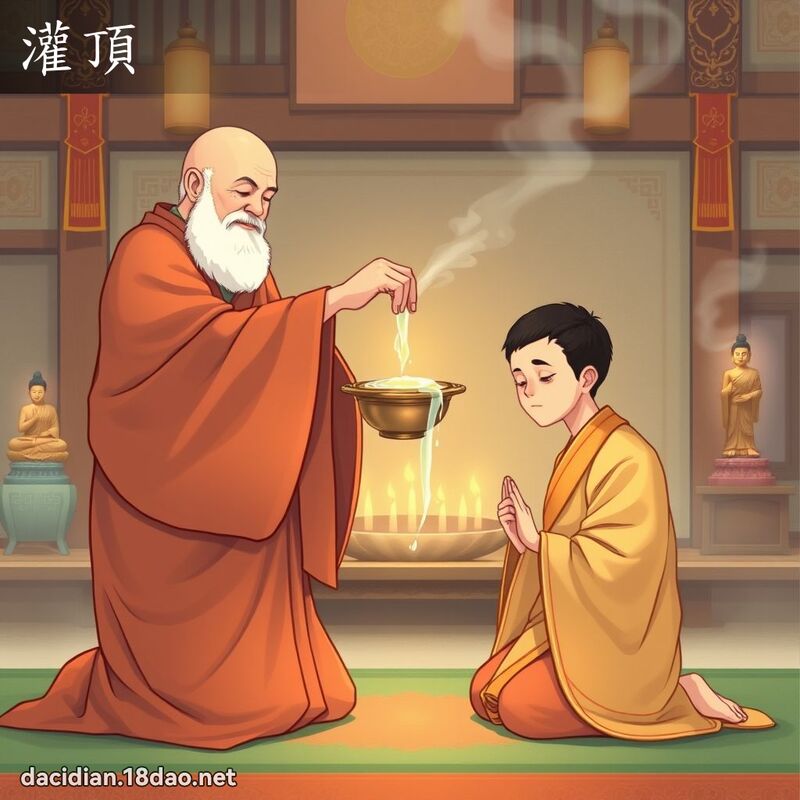 灌顶 - 国语大辞典配图