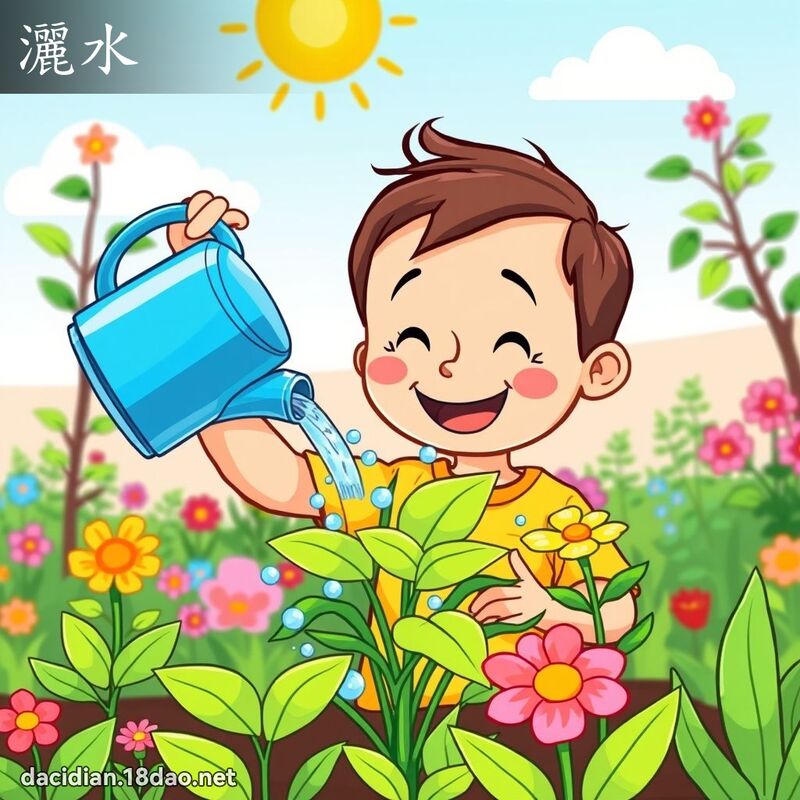 洒水 - 国语大辞典配图