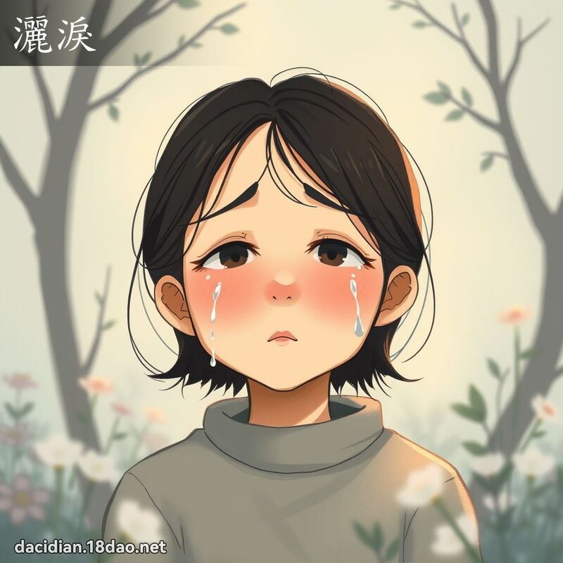 灑淚 - 國語大辭典配圖