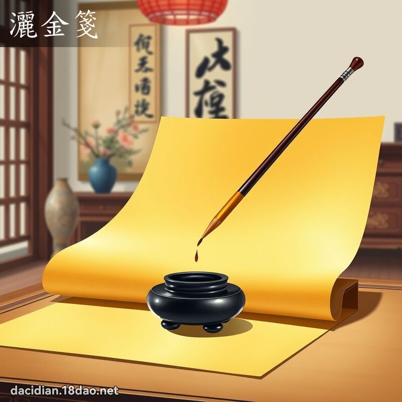 灑金箋 - 國語大辭典配圖
