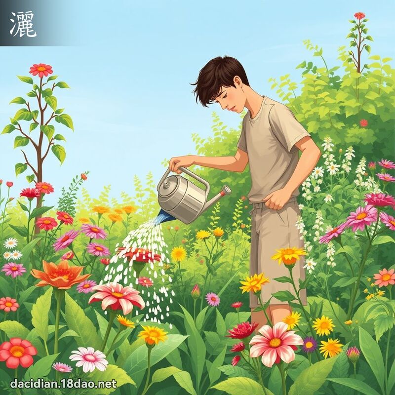 洒 - 国语大辞典配图