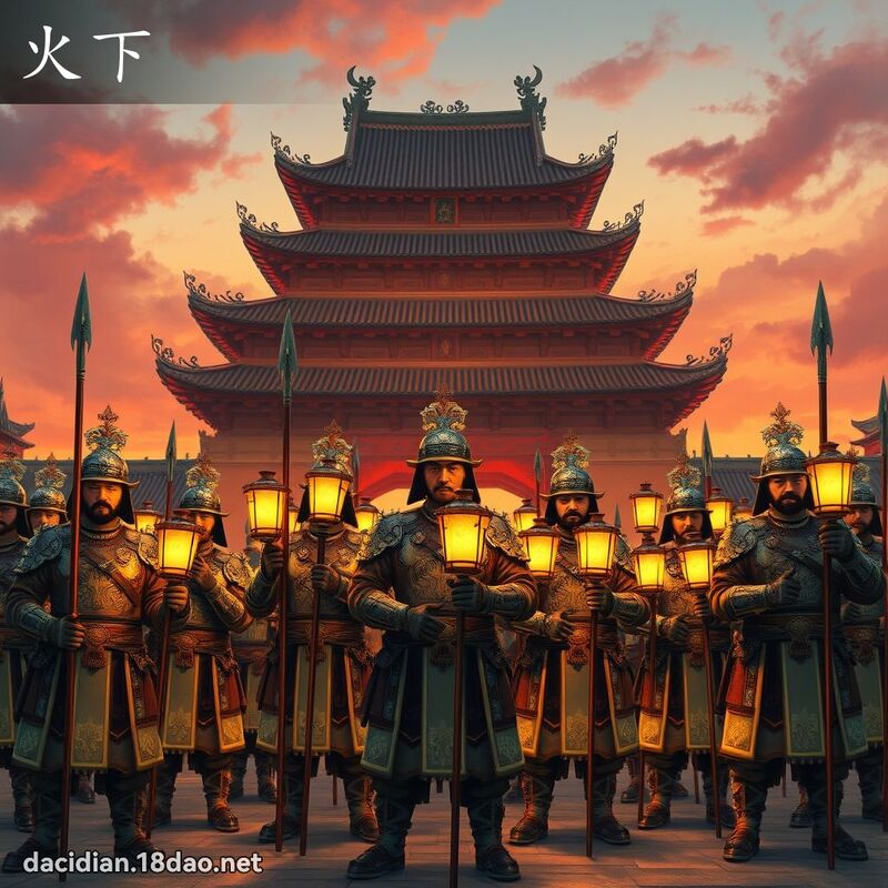 火下 - 国语大辞典配图