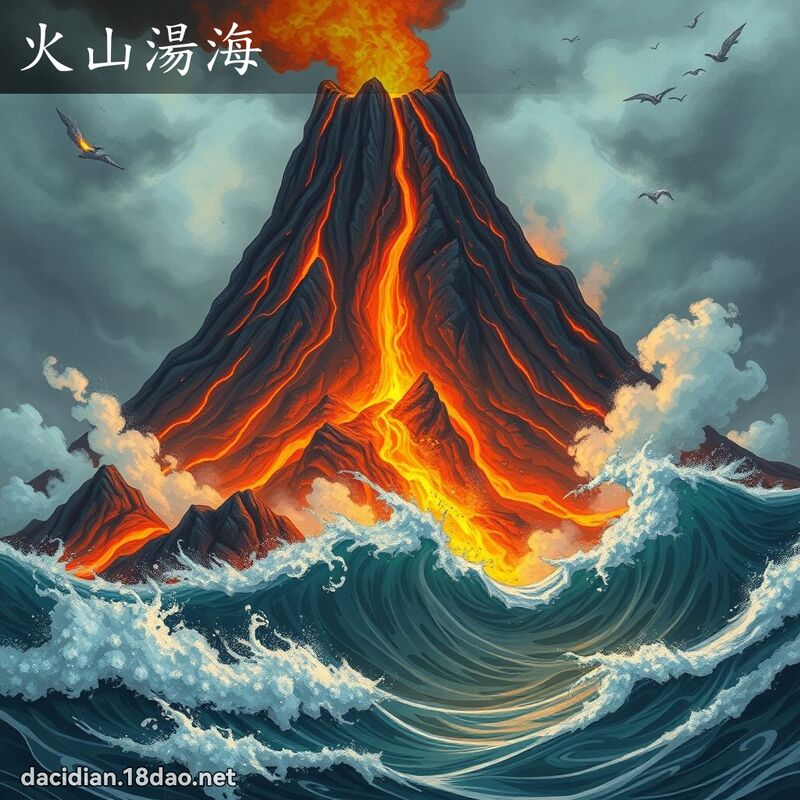 火山汤海 - 国语大辞典配图