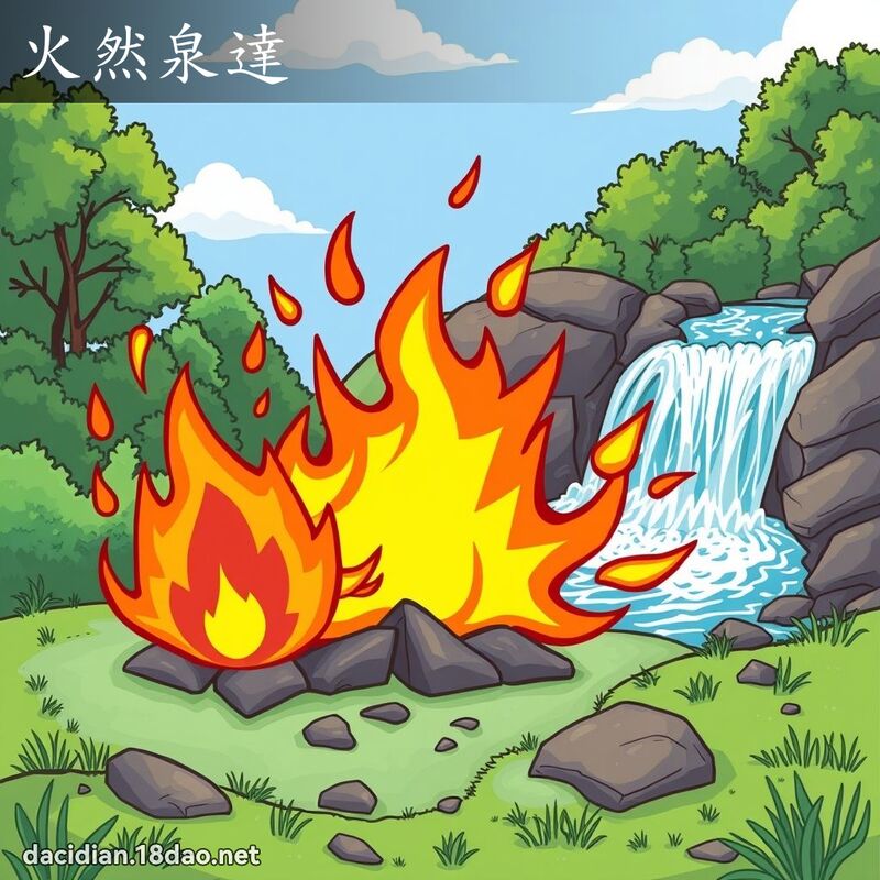 火然泉達 - 國語大辭典配圖