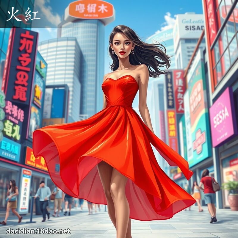 火紅 - 國語大辭典配圖