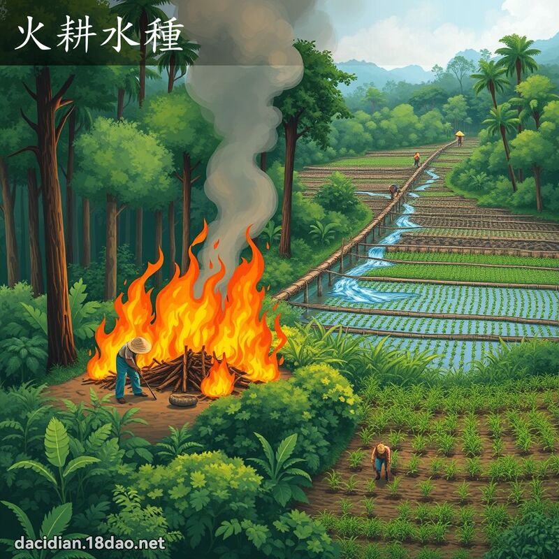 火耕水种 - 国语大辞典配图